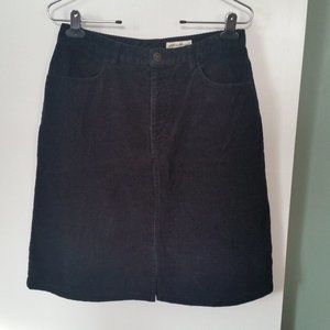 Eddie Bauer Navy Corduroy Skirt Size 10